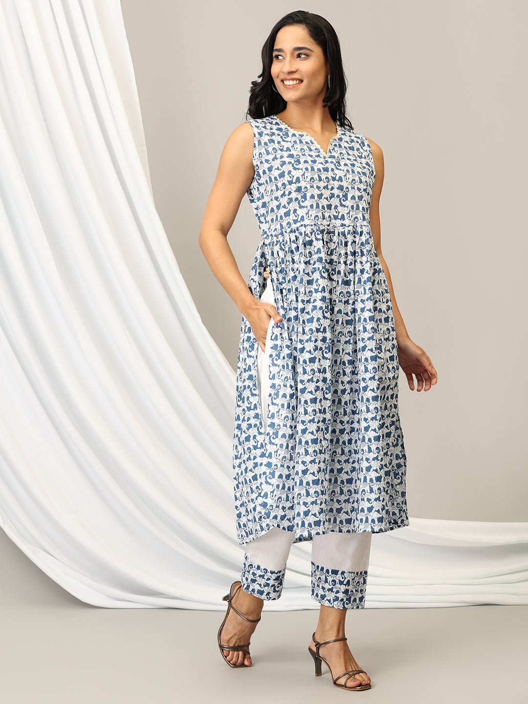 Gaja Raja Mukhi Women's Ethnic Set - WES - ELPES - S