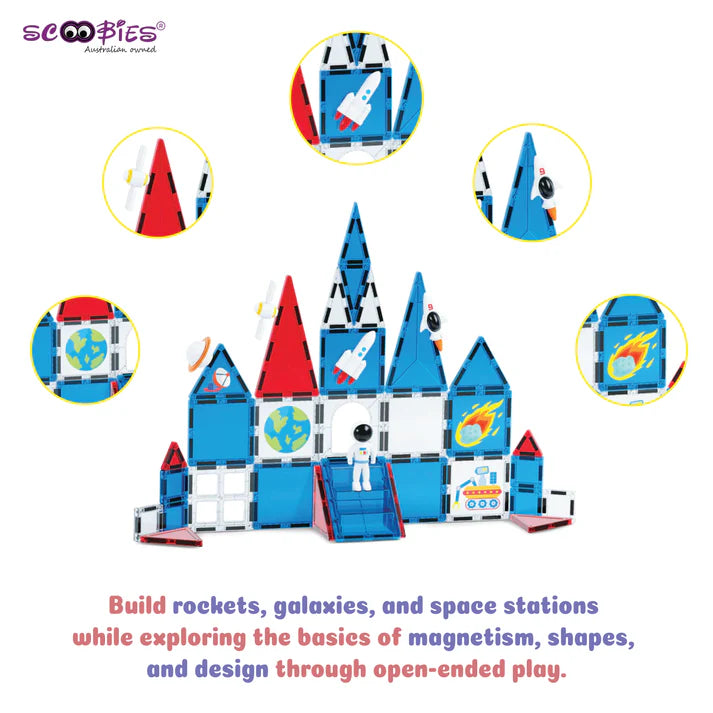 Scoobies Galaxy Magnetic Tiles , Space-Themed Designs
