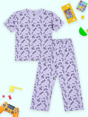 Game & Snooze Baby and Kids Pajama Nightsuit Set - TPS - AN - GMASZ - 0 - 6