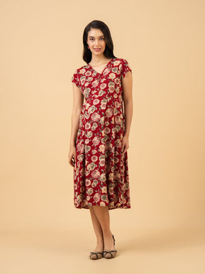 Garnet Drift Maternity and Nursing Dress - S Maternity Casual Dress