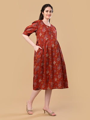 Garnet Gallery Maternity And Nursing Dress - S Maternity Casual Dress