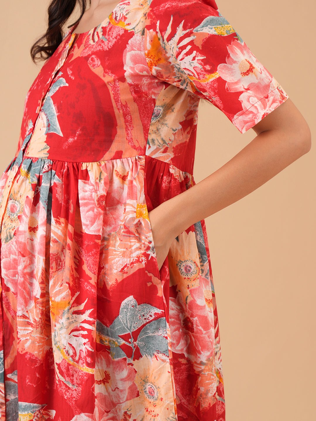 garnet dress casual Glow Maternity and Nursing [color:black]color_family:black--7661424804097 this dress will not Size:M - L Best Shoe Combinations for