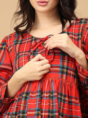 Garnet Grids Maternity and Nursing Top - MAT - SD - GRNTG - S