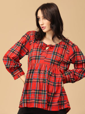 Garnet Grids Maternity and Nursing Top - MAT - SD - GRNTG - S