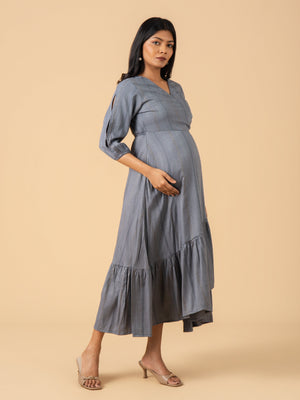 Gentle Ash Maternity Wrap Dress - S Maternity Casual Dress
