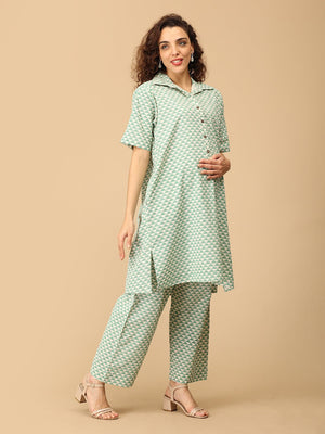 Geo - Mint - ry Maternity and Nursing Co Ord Set - MEW - SK - GEOM - S
