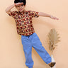Geometrical Ajrakh Print Boys Shirt - KES - SC - GEOAB - 0 - 6