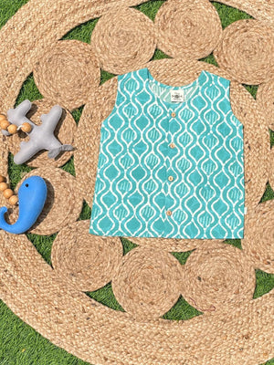 Geometrical & Rocket Printed Cotton Infant Jabla