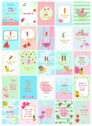 Get Fruity Theme Milestone cards- (Pack of 25) - MSCD-GTFRU