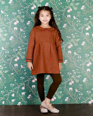Ginger Spice Girls Flannel Dress with Brown Leggings - WNCL-DL-GGSP-0-6