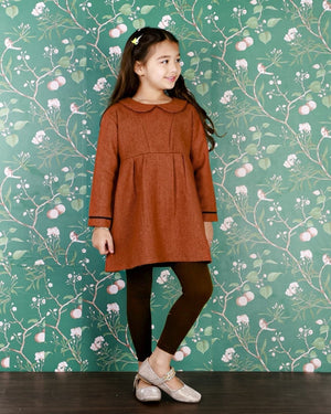 Ginger Spice Girls Flannel Dress with Brown Leggings - WNCL-DL-GGSP-0-6