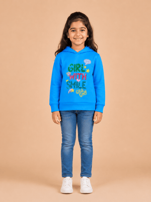 Girl With Smile Hooded Sweatshirt - 0-6 Months Kids Winter Hoodies