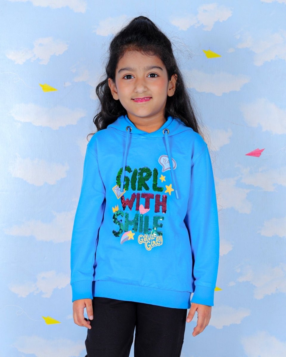 Girl With Smile Hooded Sweatshirt - KWW-AN-GSML-0-6