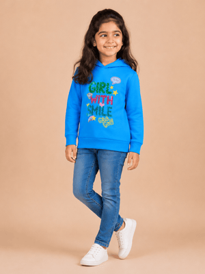 Girl With Smile Hooded Sweatshirt - 0-6 Months Kids Winter Hoodies