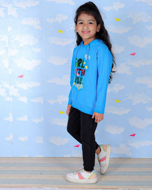 Girl With Smile Hooded Sweatshirt - KWW-AN-GSML-0-6