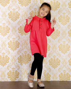 Girls Cute Raspberry Sweater Dress - GRLDRS - CTRB - 0 - 6