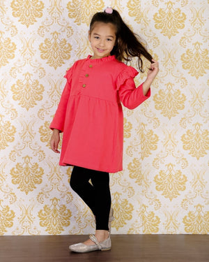 Girls Cute Raspberry Sweater Dress - GRLDRS - CTRB - 0 - 6