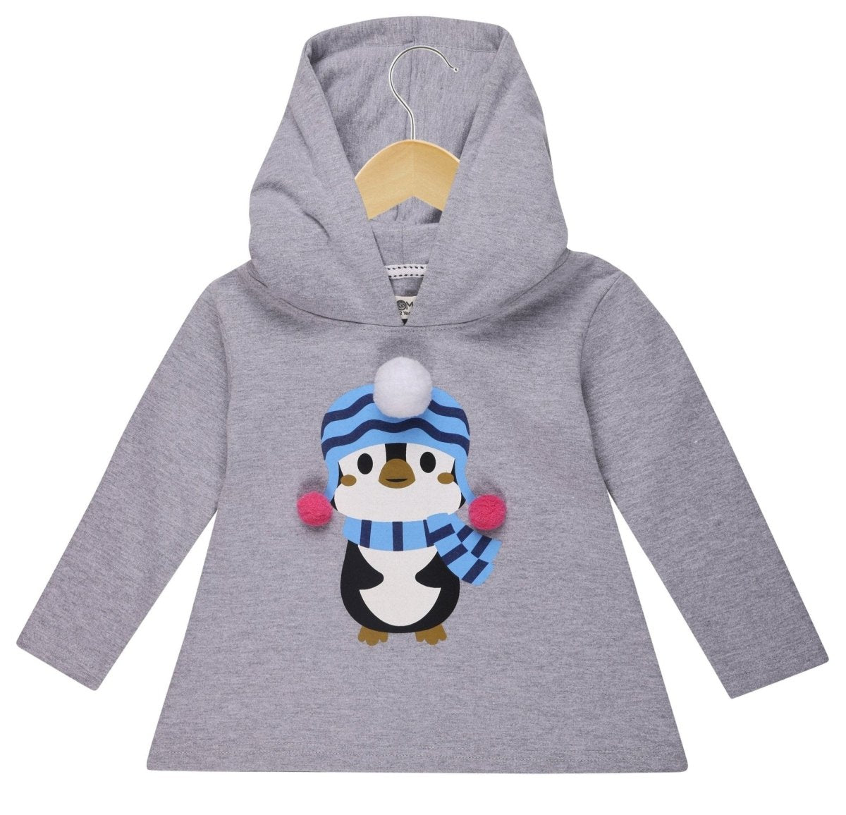 Girls Little Penguin Hooded Sweater Dress - GRLDRS-LPHD-0-6