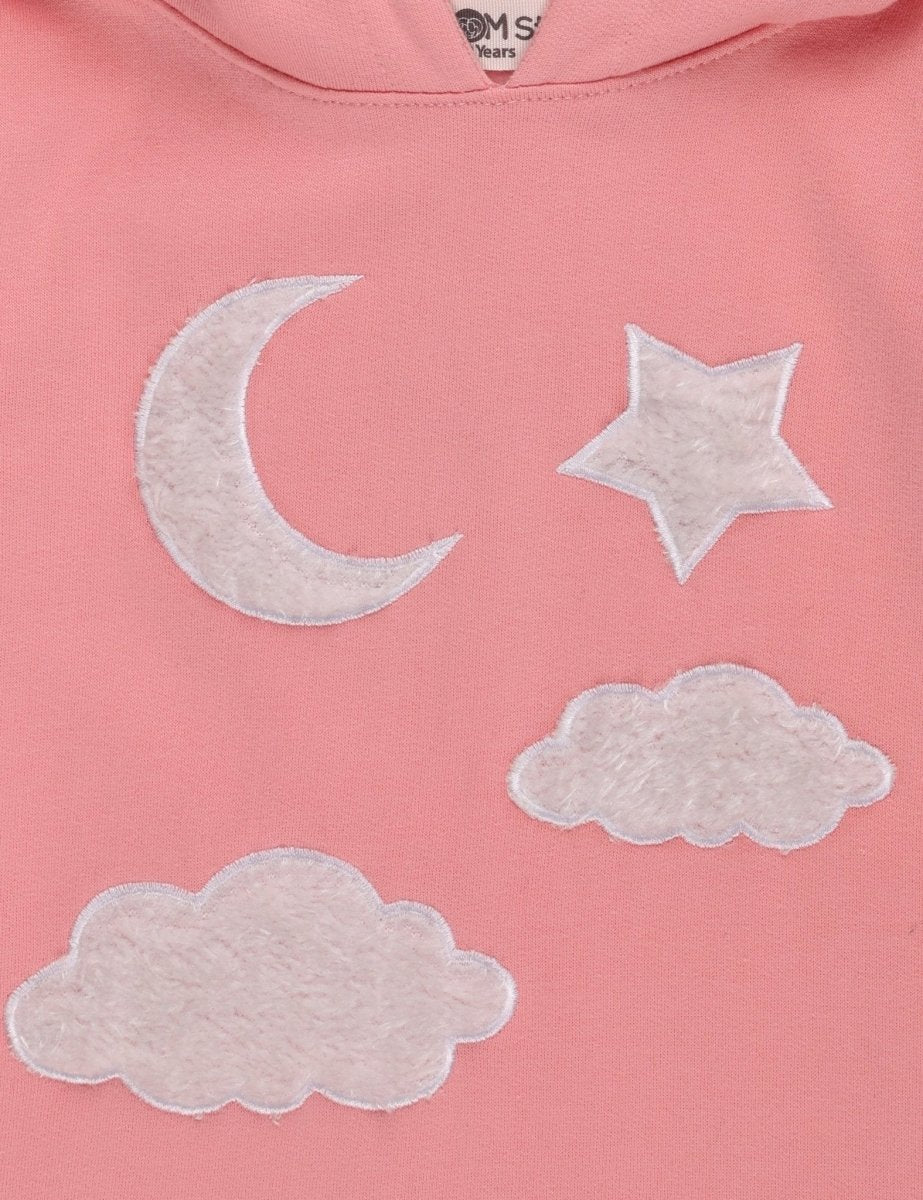 Girls Moon Christmas Magic Hooded Sweater Dress - GRLDRS-MMHD-0-6