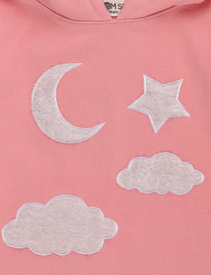 Girls Moon Christmas Magic Hooded Sweater Dress - GRLDRS-MMHD-0-6