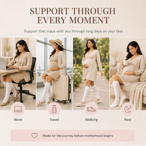 GLO Mama Pregnancy Compression Stockings | The Mom Store - Stripe Compression Stockings