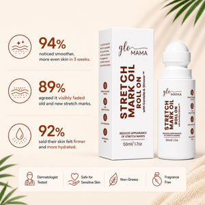 Glo Mama Stretch Mark Roll-On Oil with Centella & Striover - Skin Care