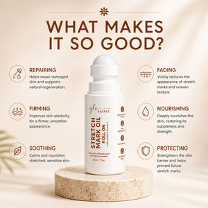 Glo Mama Stretch Mark Roll-On Oil with Centella & Striover - Skin Care