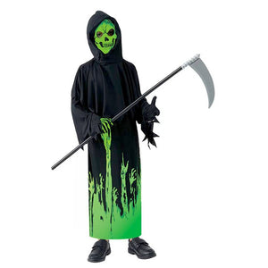 Glow in Dark Spooky Skeleton ,Kids Halloween Costume Fancy Dress Up - 7 - 8 Years Halloween