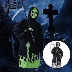 Glow in Dark Spooky Skeleton ,Kids Halloween Costume Fancy Dress Up - 7 - 8 Years Halloween