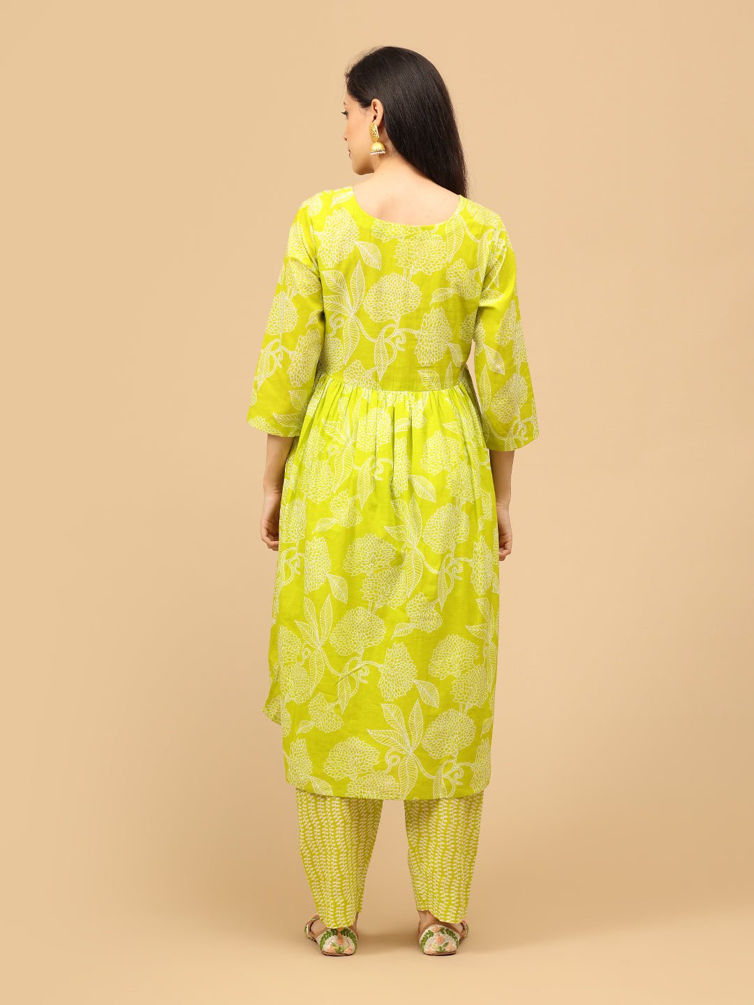 Glow Up Green Mood Maternity and Nursing Kurta Set With Dupatta - MEW - SK - GRNM - S