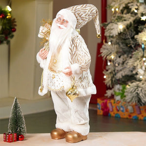 Gold shimmer robe Moving Face Musical christmas Santa Home and Table Décor - 24 inch Christmas