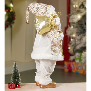 Gold shimmer robe Moving Face Musical christmas Santa Home and Table Décor - 24 inch Christmas