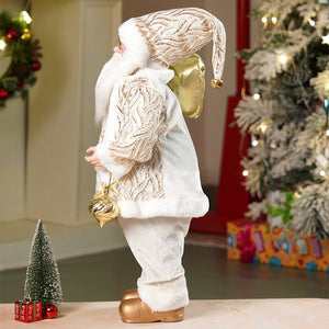 Gold shimmer robe Moving Face Musical christmas Santa Home and Table Décor - 24 inch Christmas