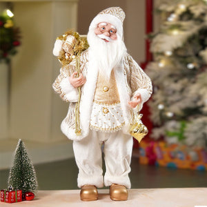Gold shimmer robe Moving Face Musical christmas Santa Home and Table Décor - 24 inch Christmas