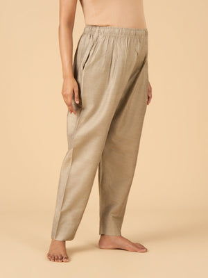 Gold Silk Maternity Pants - Gold Maternity Bottoms