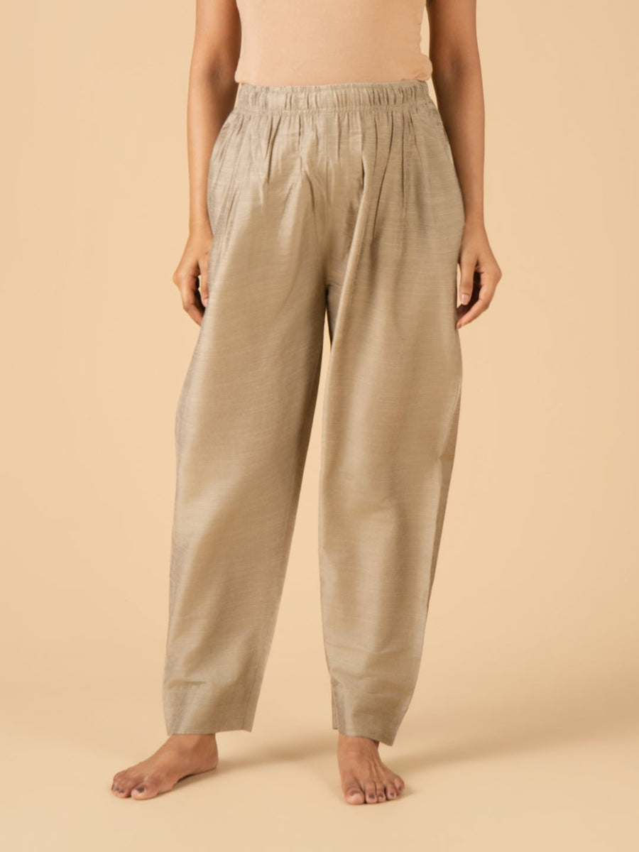 Gold Silk Maternity Pants