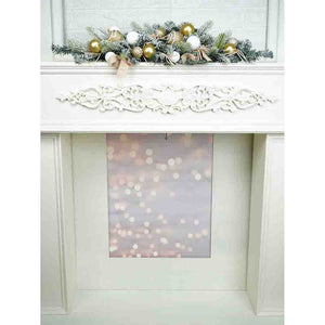 Gold Swirl Snow Frosted & Ornament Fillers Bushy Christmas Centre table Garland for Christmas Décor, 2 feet - Christmas