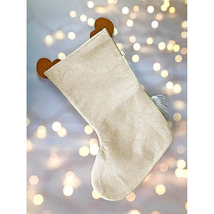 Golden Deer Christmas Stocking, 16 inches - XMAS STOCKINGS
