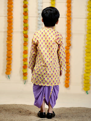 Golden Glow Boys Dhoti Kurta Set