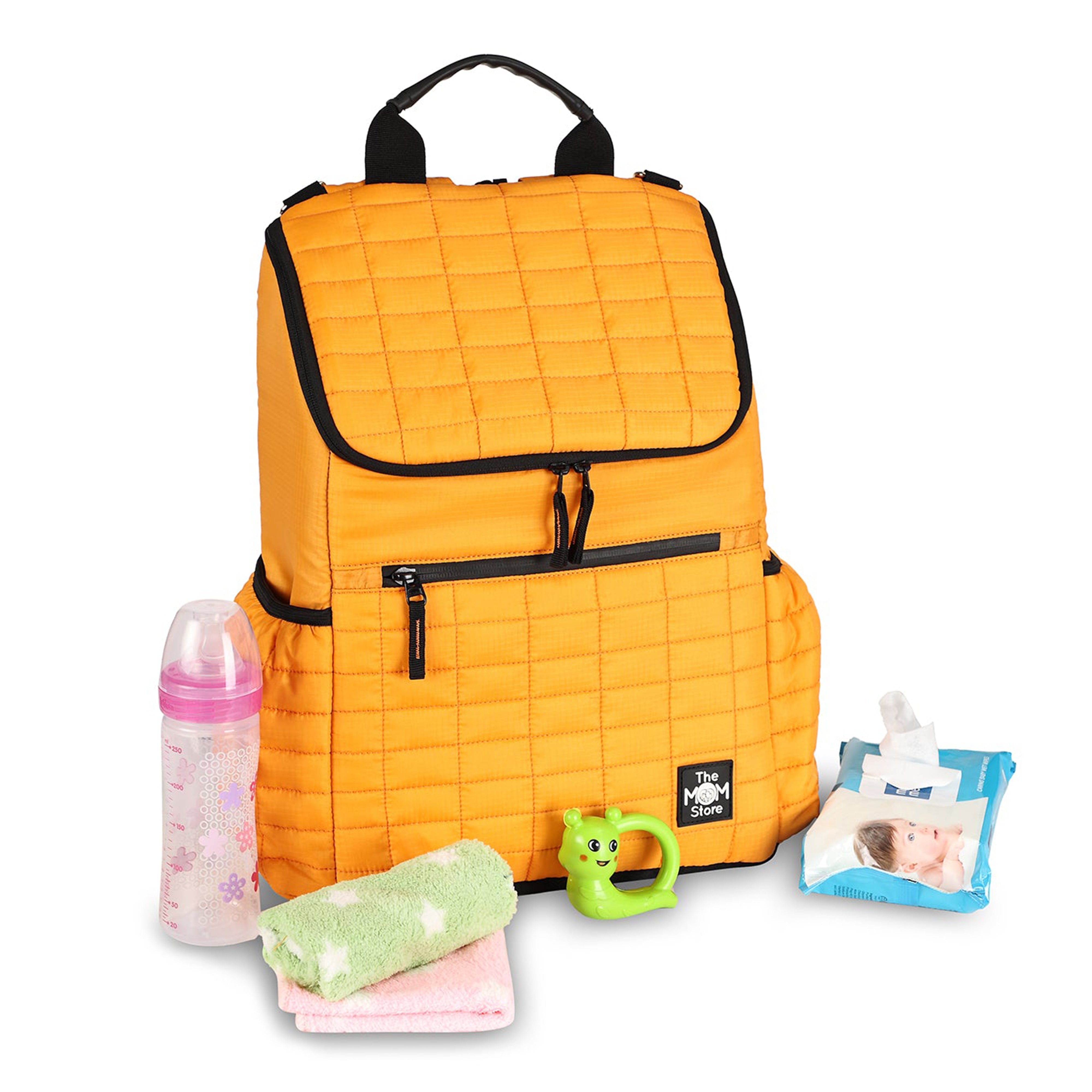 Golden Glow Quilted Diaper Bag - DBG - BR - GLGQL