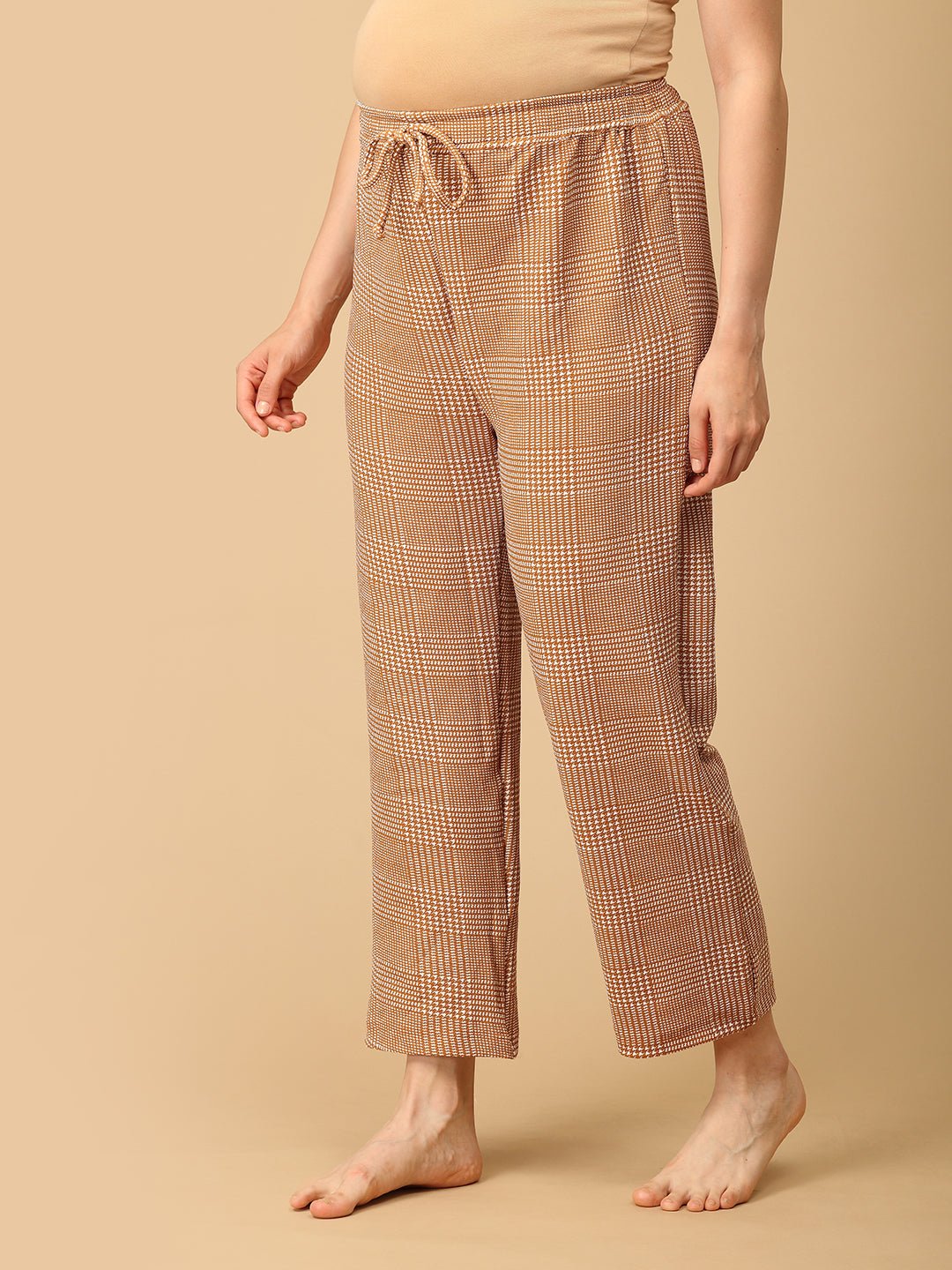 Golden Grid Maternity And Nursing Hoodie Pajama Loungewear Set - NW - SD - GLGRD - M