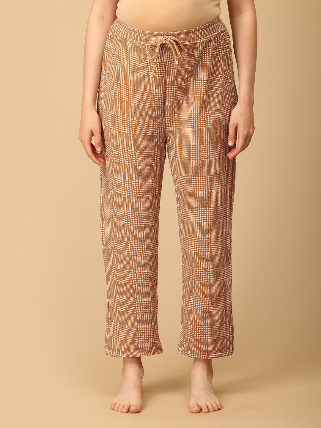 Golden Grid Maternity And Nursing Hoodie Pajama Loungewear Set - NW - SD - GLGRD - M