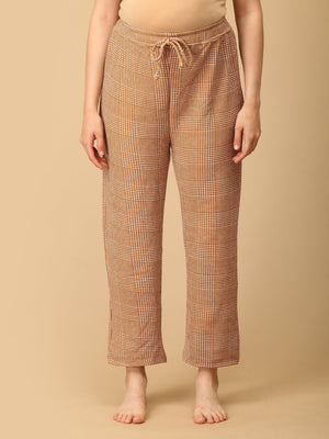 Golden Grid Maternity And Nursing Hoodie Pajama Loungewear Set - NW - SD - GLGRD - M