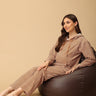 Golden Grid Maternity And Nursing Hoodie Pajama Loungewear Set - NW - SD - GLGRD - M
