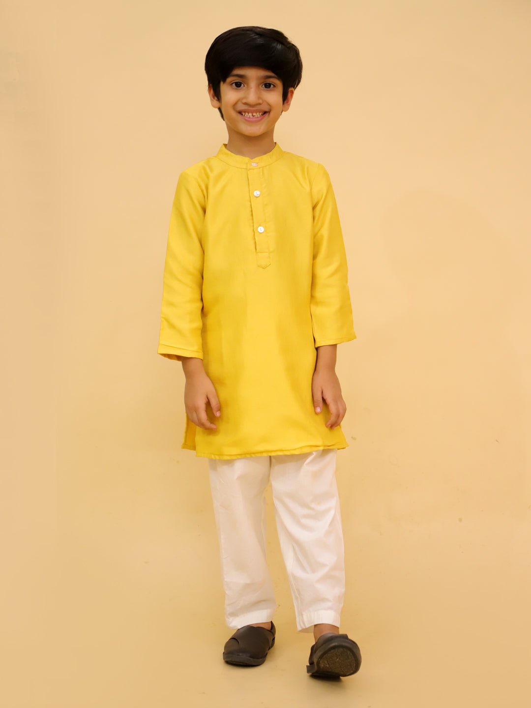 Golden Hour Boys Silk Kurta Pajama Set - KES - RA - GLDHB - 0 - 6