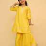 Golden Hour Girls Silk Anarkali Sharara Set - KES - RA - GLDH - 0 - 6