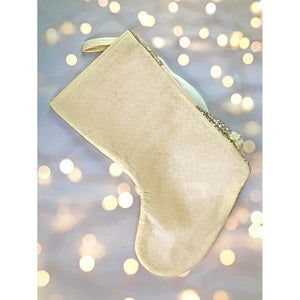 Golden Santa Christmas Stocking, 16 inches - XMAS STOCKINGS