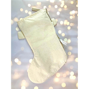 Golden Snowman Christmas Stocking, 16 inches - XMAS STOCKINGS