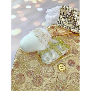 Golden Snowman Christmas Stocking, 16 inches - XMAS STOCKINGS