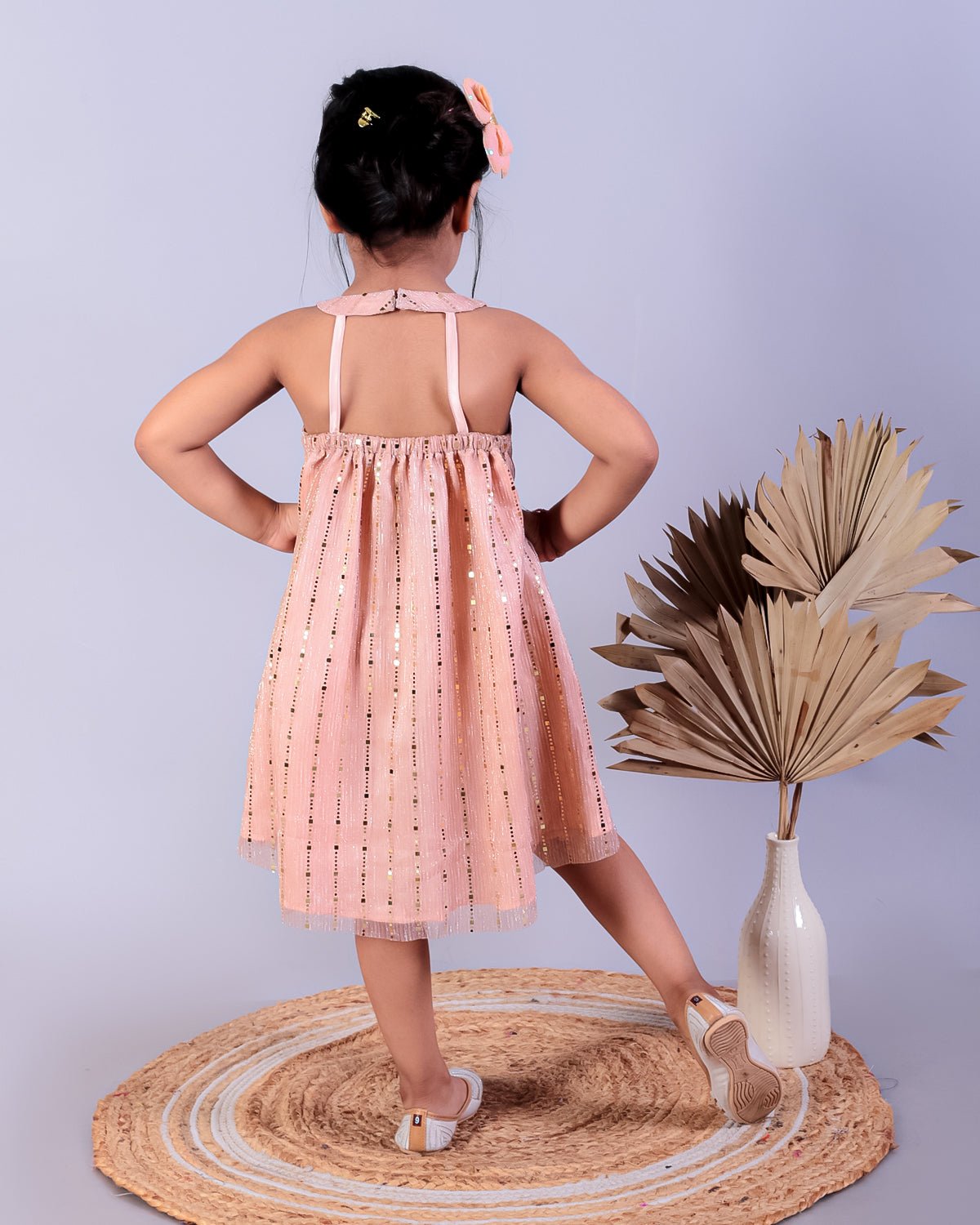 Golden Sunset Splendor Girls Casual Dress - KCW - MC - GLDS - 1 - 2